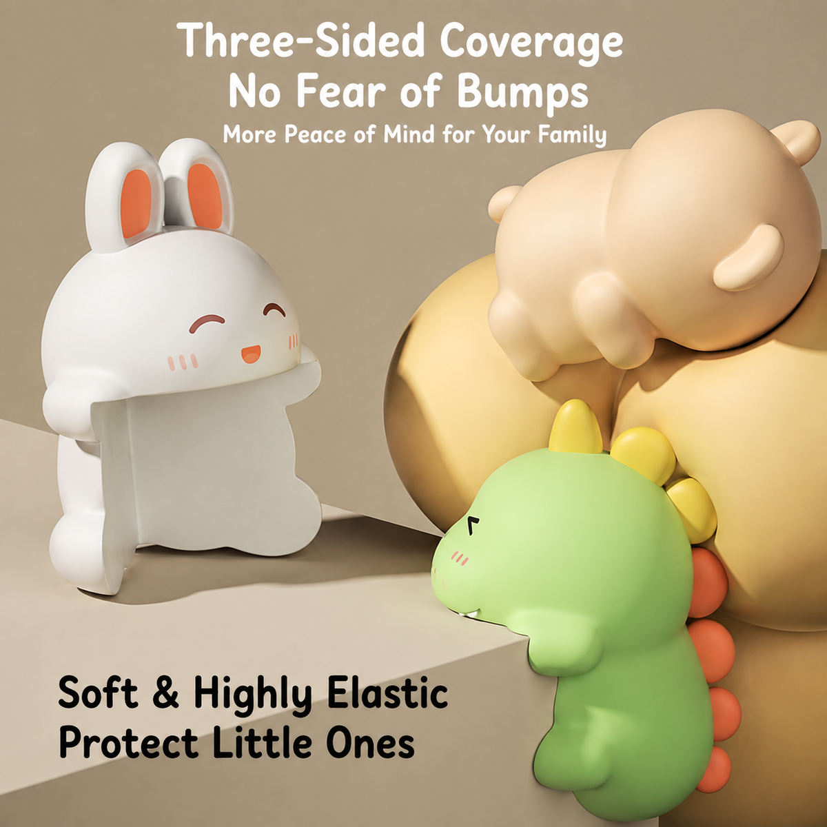 Cute Animal Corner Protector Set – Soft Silicone Baby Safety Guards for Furniture Edges, Home Protection & Kids Room