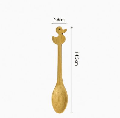 Cute Bamboo Cartoon Spoon