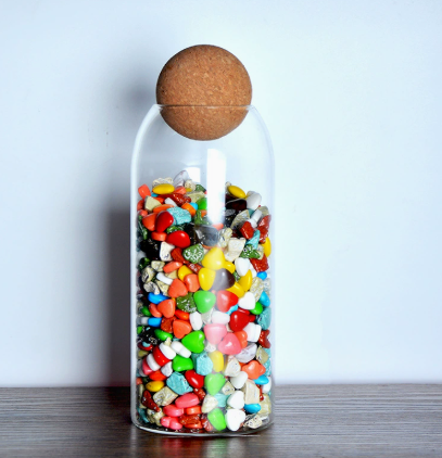 Transparent Glass Storage Jar