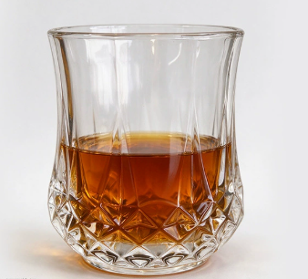 Embossed Crystal-Style Whiskey Glass