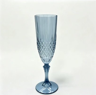 Vintage Crystal Style Champagne Flute Glass