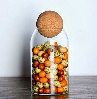 Transparent Glass Storage Jar