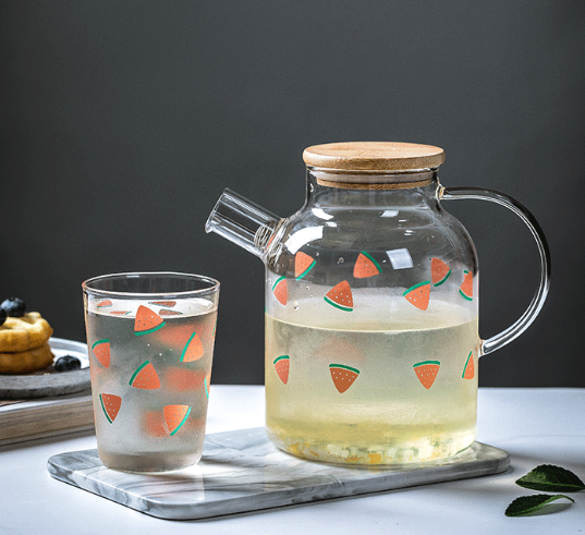 Cute Fruit Glass Cup, Creative Fruit Design Drinking Glass