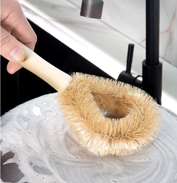 Long Handle Hanging Dish Scrub Brush for Pots and Kitchen Cleaning
