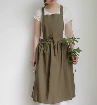 Fresh Cotton Pleated Skirt Apron Kitchen Baking Cooking Vest Apron