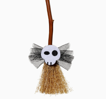 Mini Halloween Witch Broom Hanging Ornament