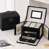 Luxury Jewelry Box – Multi-Layer Jewelry Organizer with Mirror
