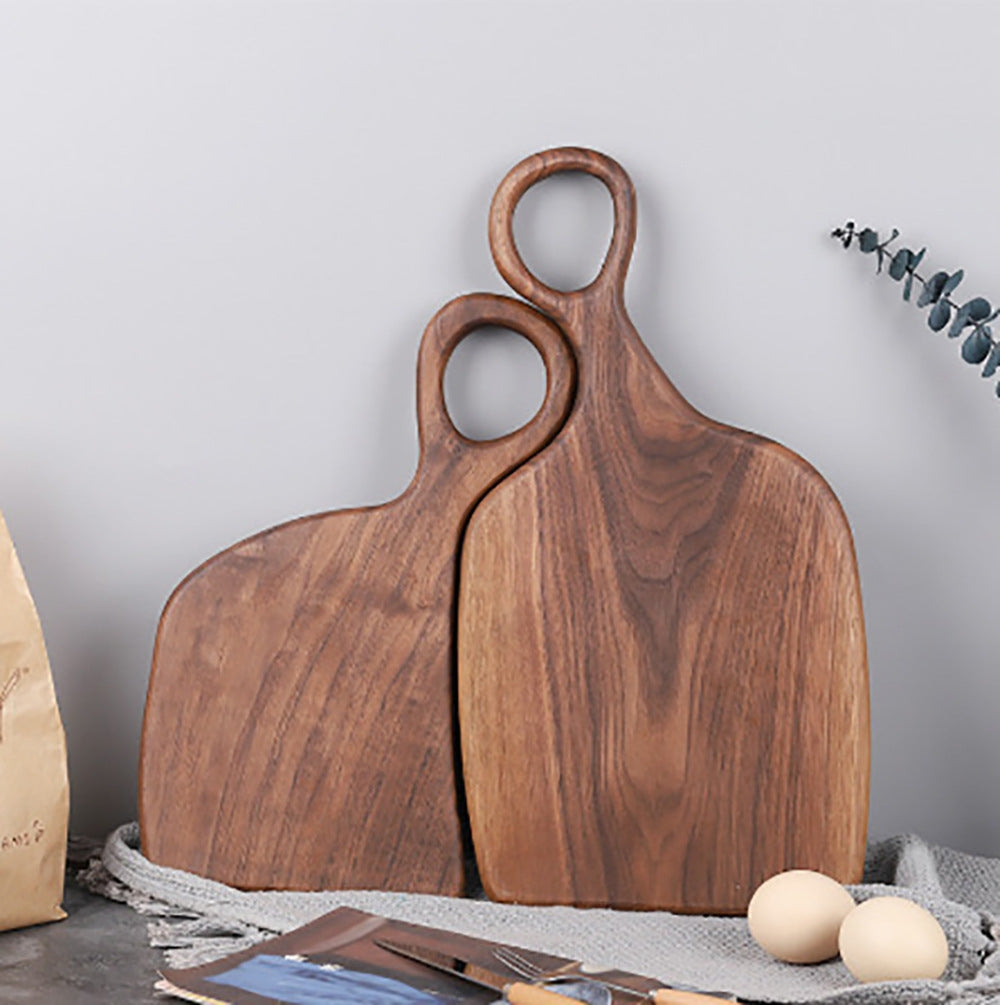 Couple Black Walnut Cutting Board Set – 1.5 cm Thick Wooden Cheese & Serving Boards