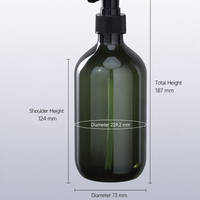 500ml PET Plastic Pump Lotion Bottle with PP Pump Dispenser