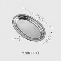 Stainless Steel Oval Serving Tray – Polished Decorative Metal Tray for Jewelry, Dessert, Table Display