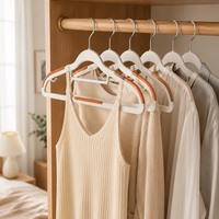 Non-Slip No Bump Clothes Hangers – Reinforced Space Saving Garment Hangers with Side Hooks