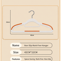 Non-Slip No Bump Clothes Hangers – Reinforced Space Saving Garment Hangers with Side Hooks