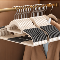 Non-Slip No Bump Clothes Hangers – Reinforced Space Saving Garment Hangers with Side Hooks