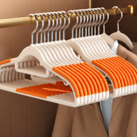 Non-Slip No Bump Clothes Hangers – Reinforced Space Saving Garment Hangers with Side Hooks