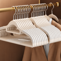 Non-Slip No Bump Clothes Hangers – Reinforced Space Saving Garment Hangers with Side Hooks