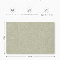 Textured PU Leather Placemat – Waterproof Oilproof Heat Resistant Reversible Dining Table Mat