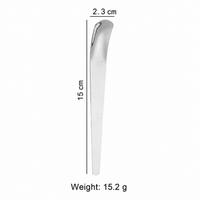 Stainless Steel Ice Cream Spoon – Long Handle Curved Dessert Spoon for Gelato, Sundae, Yogurt & Café Serving