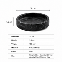 Natural Marble Vanity Tray – Ring, Jewelry & Essential Oil Holder