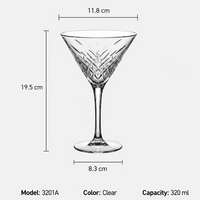 Vintage Textured Martini Glass – Elegant Cocktail Coupe Description