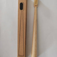 Natural Bamboo Toothbrush – Soft Bristles, Eco-Friendly Wooden Handle, Color-Coded Base