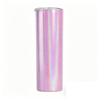 Pink Stainless Steel Straight Tumbler Coated Straw Cup 20oz 15oz Insulated Portable Drink Cup