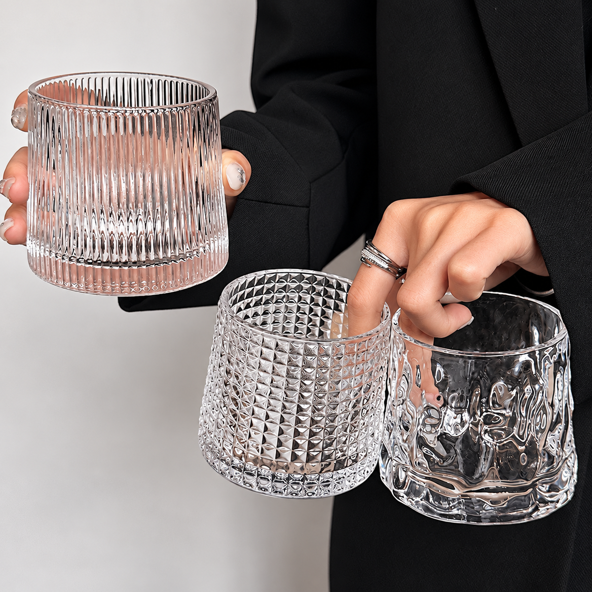 Clear Glass Espresso Cup Small Americano Coffee Drinking Tumbler