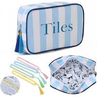 Mahjong Tile Storage Bag – Oxford Fabric Portable Game Set Organizer with Tassel Design