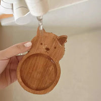 Beech Wood Animal Sauce Dish Wooden Dipping Plate