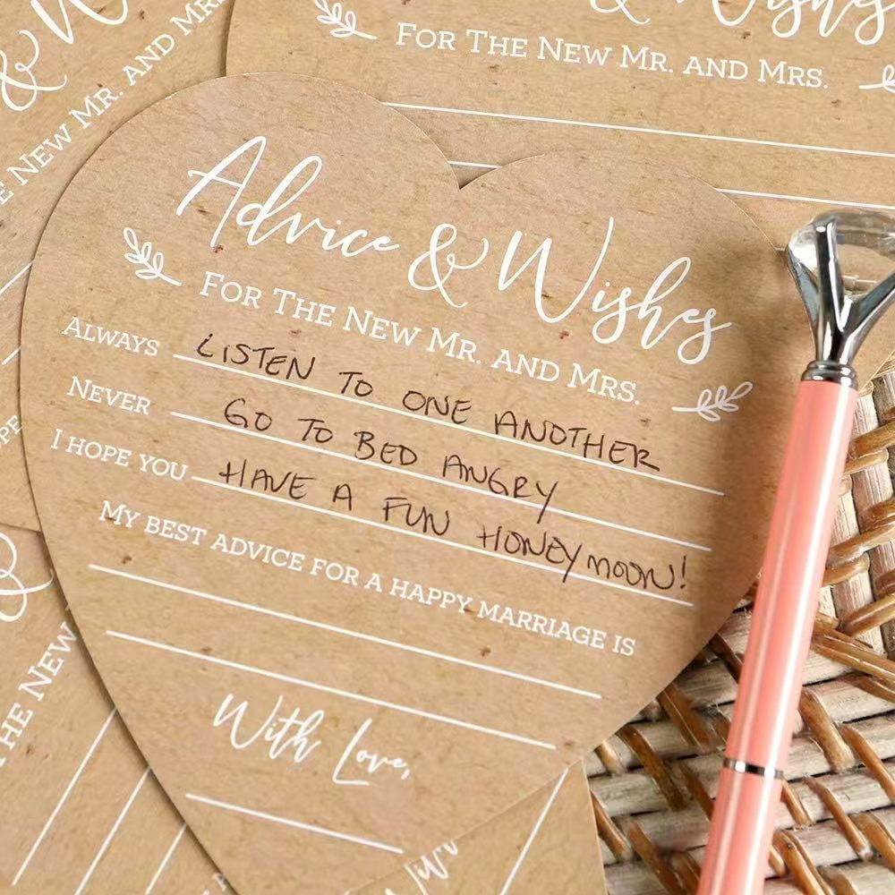 Kraft Heart Card Wedding Party Message Card