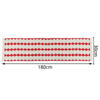 Christmas Striped Table Runner Woven Holiday Table Decor
