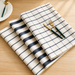 Mediterranean Blue Cotton Tea Towel, Kitchen Cloth & Food Photography Backdrop