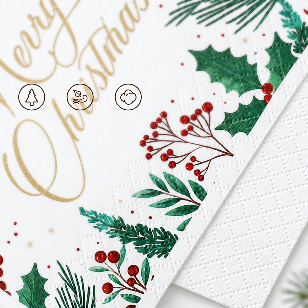 Christmas Botanical Paper Napkins