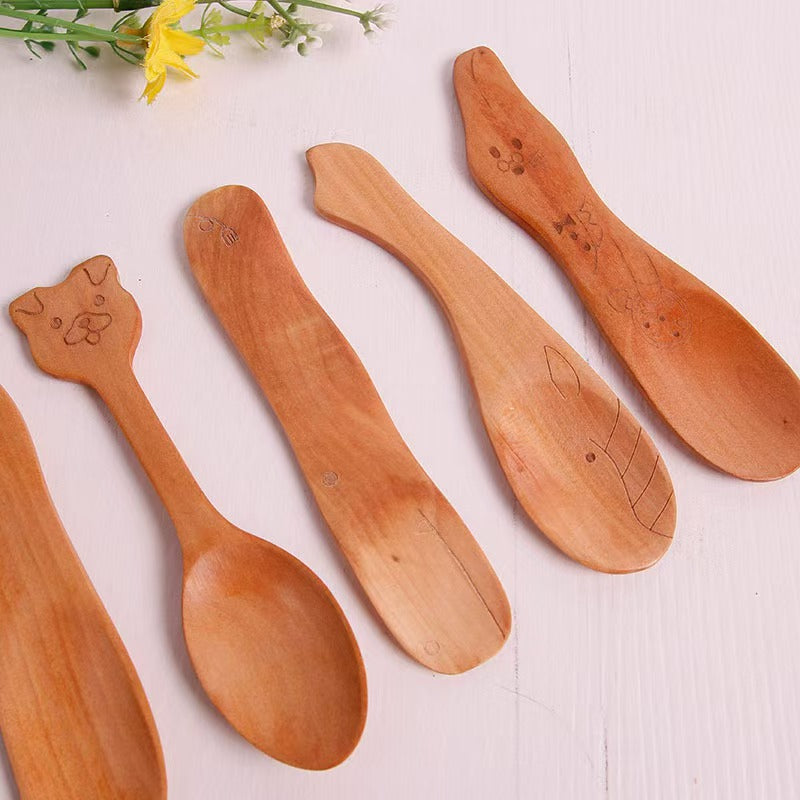 Wooden Animal Shape Spoon Mini Serving Spoon