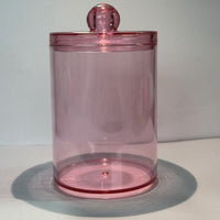Clear Acrylic Cotton Swab Holder Storage Jar with Lid
