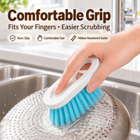 Multi Purpose Cutting Board Cleaning Brush Dense Bristle Kitchen Scrubber