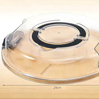 Bamboo Compartment Tray with Clear Lid Snack Storage Box