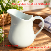 Ceramic Milk Pitcher Creamer Jug, Small Medium Large Coffee Creamer