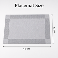 Eco-Friendly PVC Woven Placemats, Reusable Heat Resistant Non-Slip Dining Table Mats