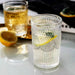 Embossed Glass Drinking Cup Vintage Style Tumbler