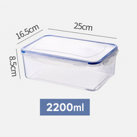 Food Grade PP Food Storage Containers with Locking Lids, Airtight Leakproof Kitchen Organizer