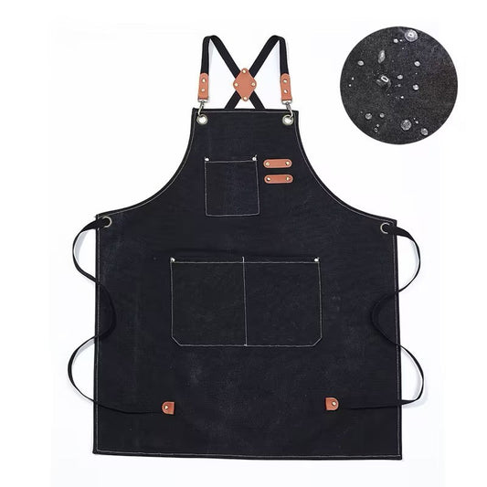 Thick Canvas Waterproof Oil-Resistant Work Denim Apron