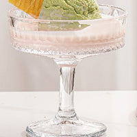 Vintage Ribbed Glass Goblet – Ice Cream, Milkshake & Dessert Cup