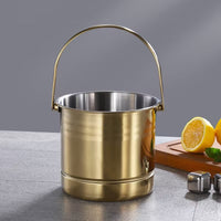 1.6L Stainless Steel Ice Bucket with Strainer & Handle