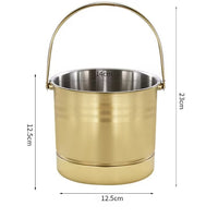 1.6L Stainless Steel Ice Bucket with Strainer & Handle