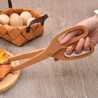 Scissor Style Wooden Bread Tongs Food Serving Tongs