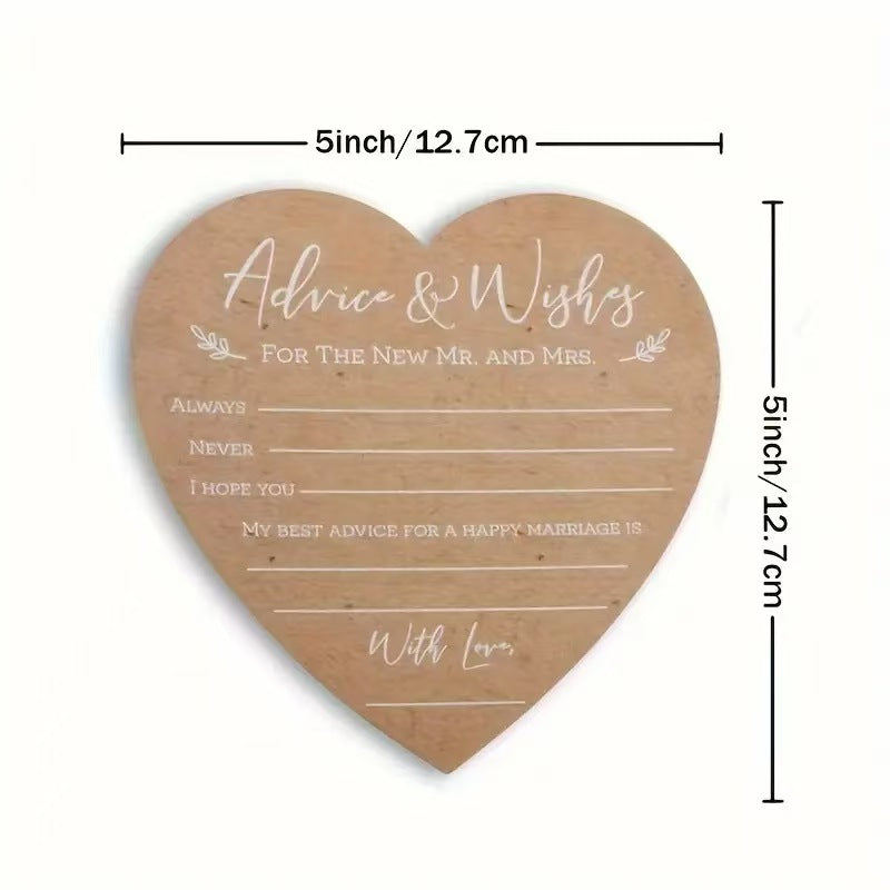Kraft Heart Card Wedding Party Message Card