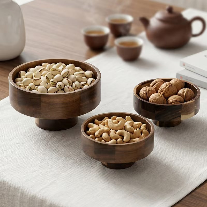 Acacia Wood Bowl Natural Wooden Fruit Bowl