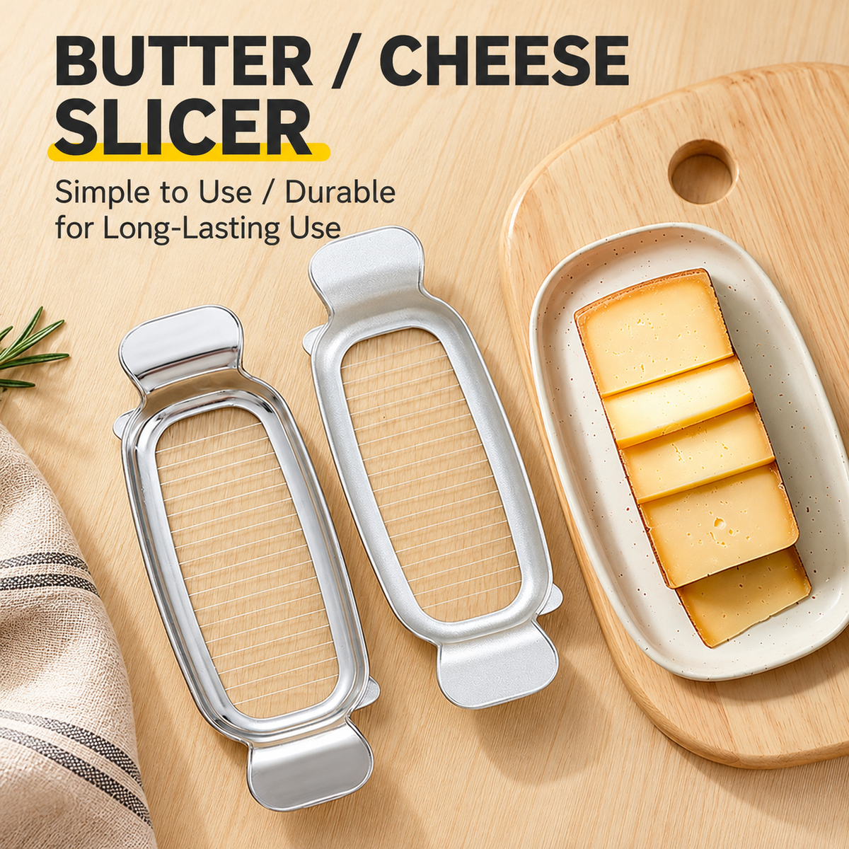 Stainless Steel Butter and Cheese Slicer Kitchen Cutting Tool