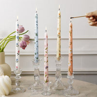 25cm Printed Taper Candles – Set of 2