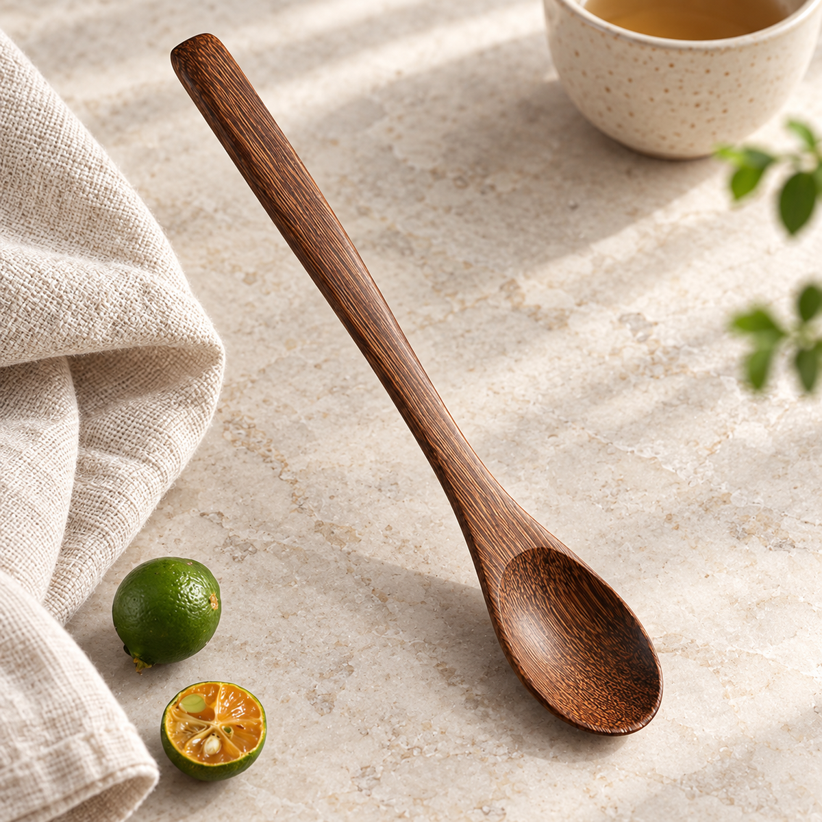 Long Handle Wooden Stirring Spoon for Tea Honey and Jam